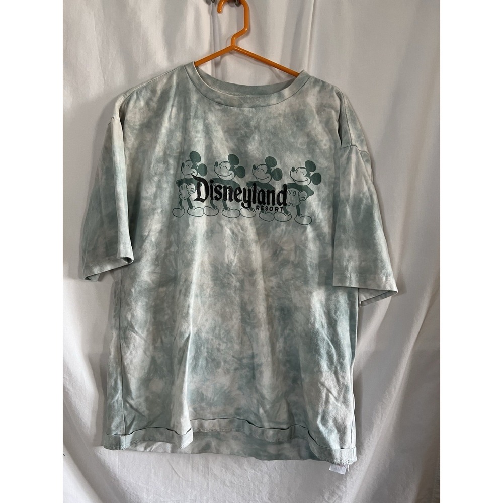 Disney Disneyland Resort Tie-Dye Green White T-Shirt Sz Large
